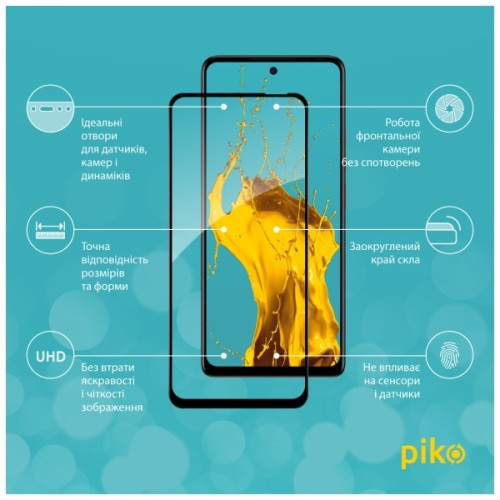 Скло захисне Piko Full Glue ESD Tecno POP 10 Black (1283126627989)