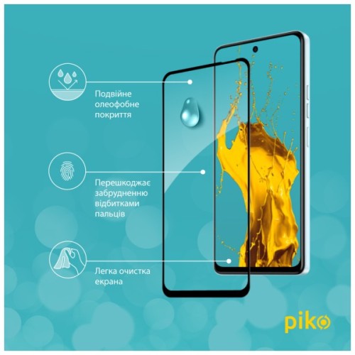 Скло захисне Piko Full Glue ESD Tecno POP 10 Black (1283126627989)