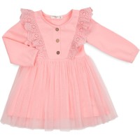 Плаття дитяче Breeze з мереживом та фатиновою спідницею (17805-92G-peach)