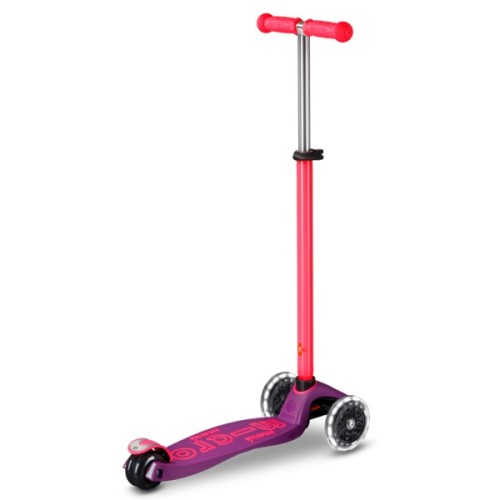 Самокат Micro Maxi Deluxe Neon LED" Ультра рожевий" (MMD233)