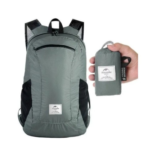 Рюкзак туристичний Naturehike Ultralight NH17A012-B, 18 л, сірий (6927595718667)