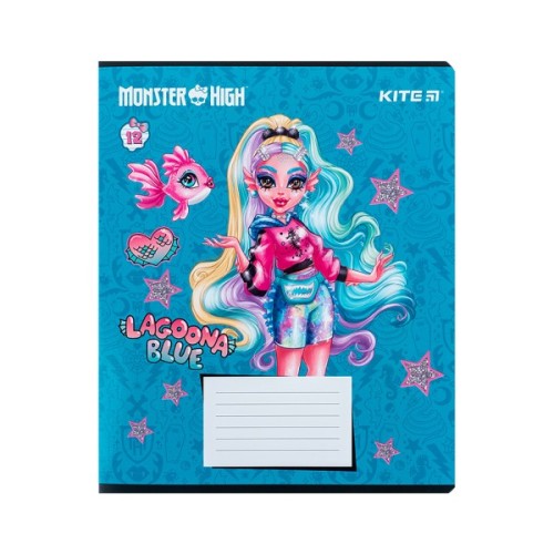 Зошит Kite Monster High 12 аркушів, лінія (MH24-234)