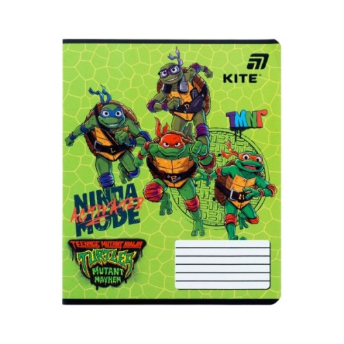 Зошит Kite Ninjia Turtles, 12 аркушів, лінія (NT26-234)