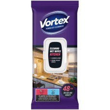 Серветки для прибирання Vortex Вологі Для кухні З клапаном 48 шт. (4823071641257)