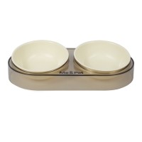 Посуд для котів Me&Pet Миска подвійна біла (NMP28-1)