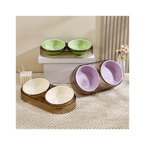 Посуд для котів Me&Pet Миска подвійна біла (NMP28-1)