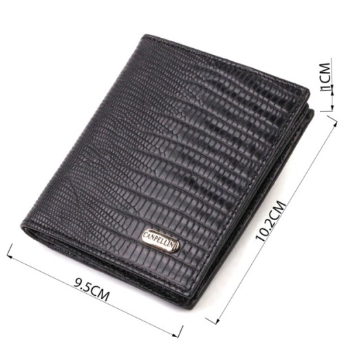 Портмоне Canpellini З натуральної шкіри Чорне (21739)