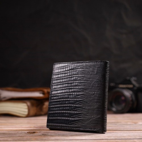 Портмоне Canpellini З натуральної шкіри Чорне (21739)