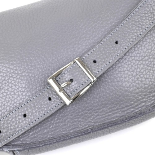 Сумка Shvigel Бананка з натуральної шкіри Сіра (16379)