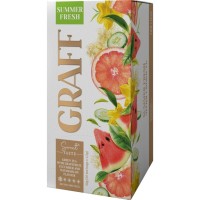 Чай Graff Summer Fresh з ароматом грейфрута, огірка та кавуна 20x1.5 г (4820279612287)
