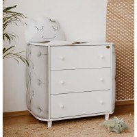 Комод-пеленатор Angelo Luna сірий (велюр) 90х51х90 (30006)