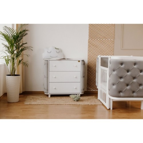 Комод-пеленатор Angelo Luna сірий (велюр) 90х51х90 (30006)