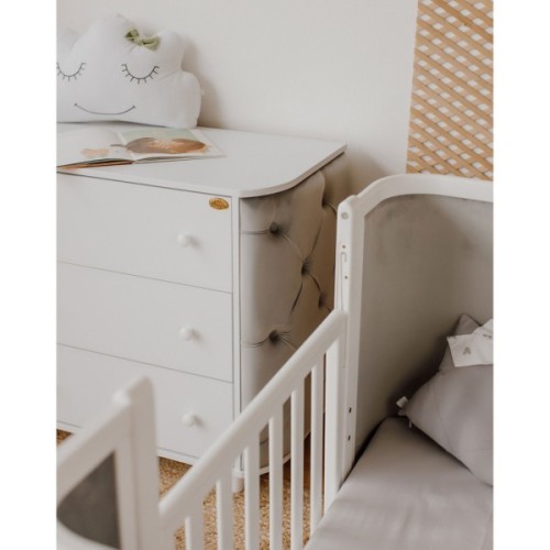 Комод-пеленатор Angelo Luna сірий (велюр) 90х51х90 (30006)