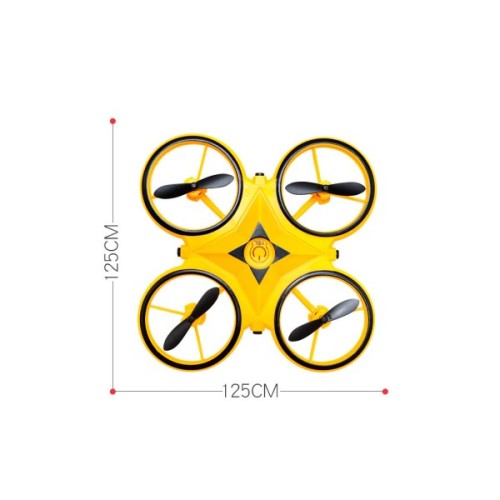 Радіокерована іграшка UFT Інтерактивний дитячий дрон з керуванням рукою та яскравим підсвічуванням HandCopter Yellow (UFTHandCopterYellow)