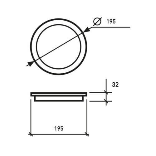 Світильник Eurolamp 16W 4000K (LED-NLR-16/4)