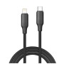 Дата кабель USB-C to Lightning 1.0m PD30W TPE embossed black ColorWay (CW-CBPDCL101-BK)
