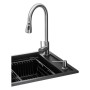 Мийка кухонна GRANADO Basic Estella black (+ змішувач Campo LUX inox + дозатор Redondo inox + кошик + (ksg0101)
