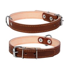 Нашийник для тварин Collar подвійний Ш 14 мм Д 27-35 см коричневий (00126)