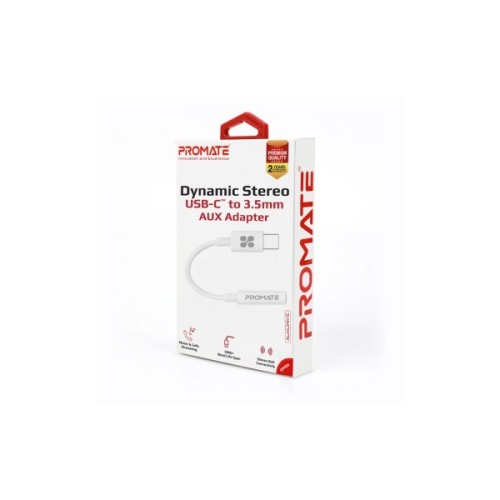 Перехідник USB-C to 3.5mm F 0.2m white Promate (auxlink-c.white)