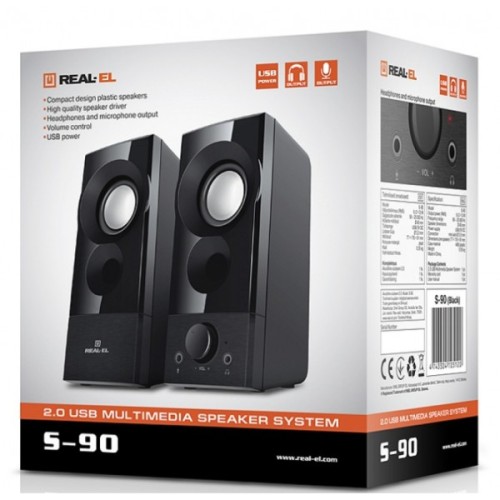 Акустична система REAL-EL S-90 Black (EL121100011)