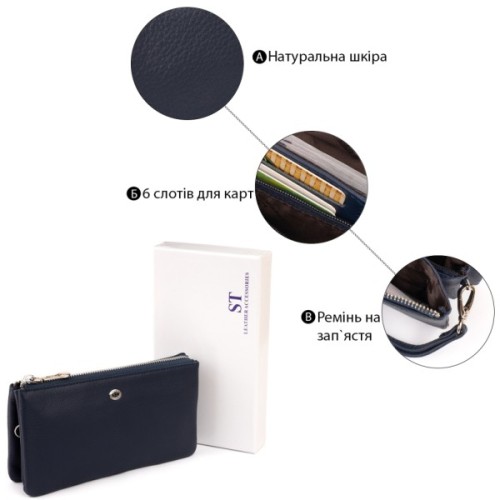 Гаманець ST Leather Синій (19248)