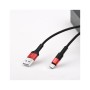 Дата кабель USB 2.0 AM to USB-C 1.0m 2A 18W nylon X26 black+red HOCO (6957531080251)