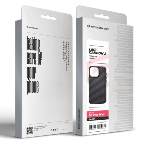 Чохол до мобільного телефона Armorstandart LikeCarbon2 MagCase для Apple iPhone 16 Pro Max Black (ARM83808)