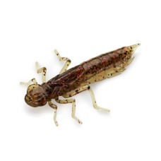 Силікон рибальський FishUP Dragonfly 1.2" 045 - Green Pumpkin/Red&Black (10шт/уп) (1864.04.83)