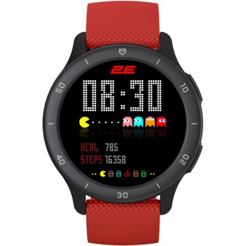 Смарт-годинник 2E Motion GT2 47mm Black-red + ремінець зелений (2E-CWW21BKRD-WS)