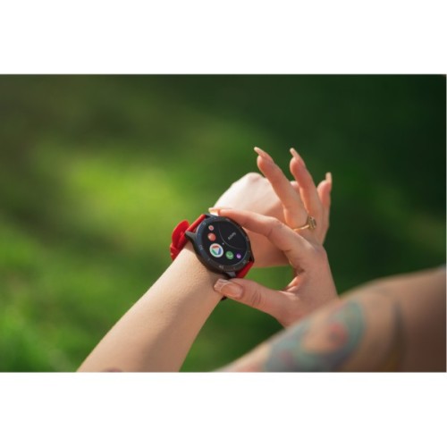 Смарт-годинник 2E Motion GT2 47mm Black-red + ремінець зелений (2E-CWW21BKRD-WS)
