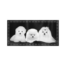 Рушник для тварин Tauro Pro Line з мікрофібри високопоглинаючий з померанським шпіцом, мальтійською болонкою та бішоном фрізе 80 (TPLRAN70317)