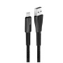 Дата кабель USB 2.0 AM to USB-C 1.0m zinc alloy + led black ColorWay (CW-CBUC035-BK)