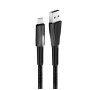 Дата кабель USB 2.0 AM to USB-C 1.0m zinc alloy + led black ColorWay (CW-CBUC035-BK)