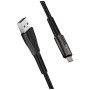 Дата кабель USB 2.0 AM to USB-C 1.0m zinc alloy + led black ColorWay (CW-CBUC035-BK)