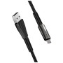 Дата кабель USB 2.0 AM to USB-C 1.0m zinc alloy + led black ColorWay (CW-CBUC035-BK)