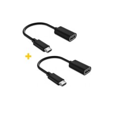 Перехідник OTG USB 2.0 AF to Micro 5P 0.11m 2PCS black XoKo (XK-AC130-BK2)