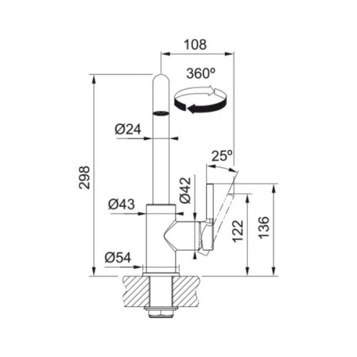 Змішувач Franke Lina U (115.0728.474)