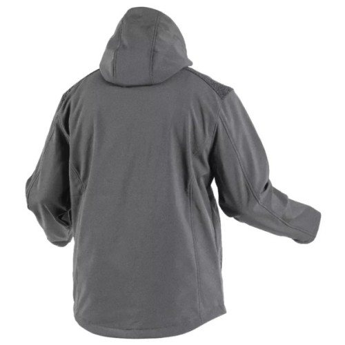 Куртка робоча Hoegert INN HT5K254-2XL з капюшоном SoftShell 94% поліестер/6% еластан графіт, 2XL (56) (HT5K254-2XL)