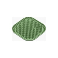 Універсальний посуд для тварин Fiboo Fiboowl Spiky килимок для злизування ласощів та їжі, 19х19 см зелений (FIB0235)