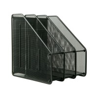 Лоток для паперів Axent вертикальний 3-в-1, металевий, чорний (2128-01-A)