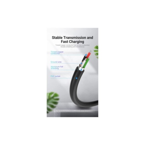 Дата кабель USB 2.0 AM to Mini 5P 2.0m black Vention (COMBH)