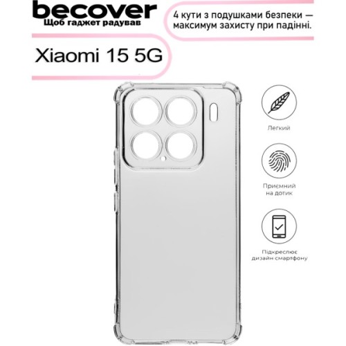 Чохол до мобільного телефона BeCover Anti-Shock Xiaomi 15 5G Clear (713501)