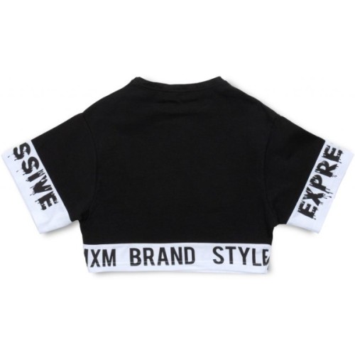 Футболка дитяча A-Yugi з капрі (7015-146G-black)