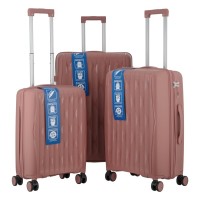 Набір валіз 2E M7979 (L+M+S) рожево-золотий (2E-PP-M7979-SET3-RG)