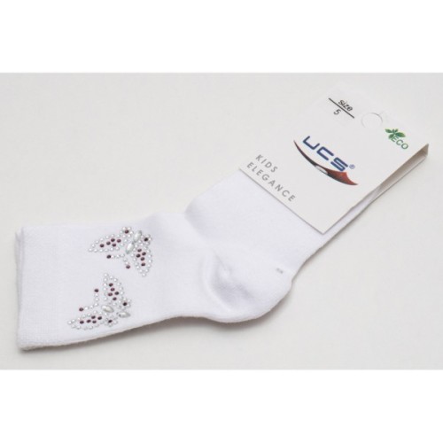 Шкарпетки дитячі UCS Socks з метеликами (M0C0102-0908-3-white)
