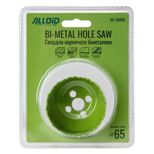 Коронка Alloid біметалева, 65мм (HS-30065)
