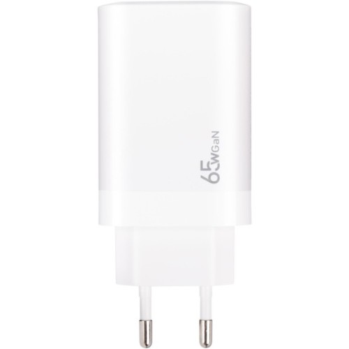 Зарядний пристрій XoKo 2xUSB-C PD65W + 1xUSB QC3.0 GaN white (XK-QC-630)