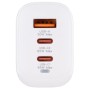 Зарядний пристрій XoKo 2xUSB-C PD65W + 1xUSB QC3.0 GaN white (XK-QC-630)