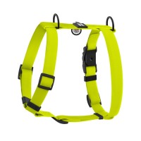 Шлея для собак WAUDOG Magnet анатомічна Н-подібна з QR-паспортом, магнітна пряжка-фастекс М лимонна (262326)