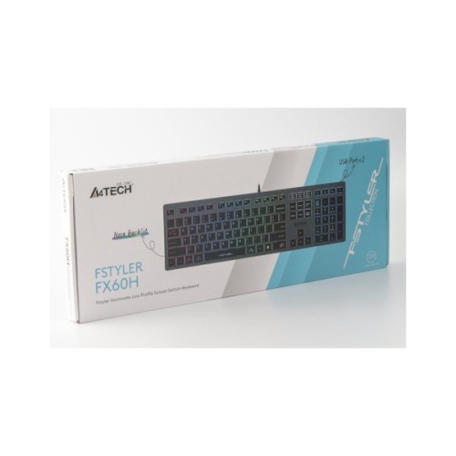 Клавіатура A4Tech FX60H USB Grey Neon backlit (4711421978309)